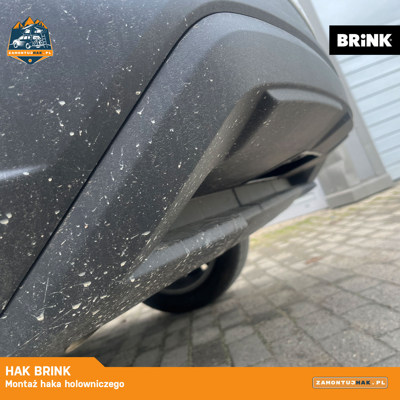 Estetyczny tył Skoda Karoq po montażu haka Brink
